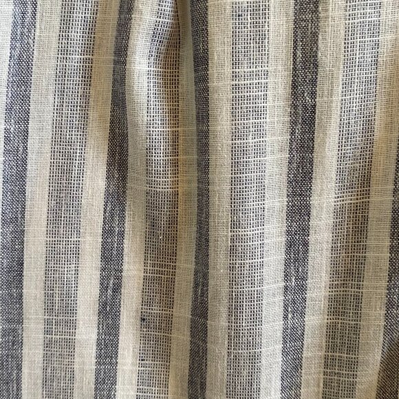 NWOT Blue Striped Thin Strap Cotton Romper with Bow, Cutout and Buttons Summer - Picture 4 of 11